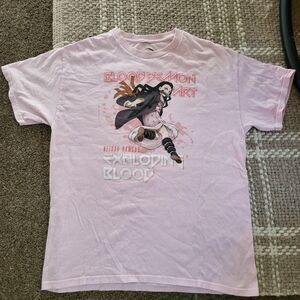 Demon Slayer Nezuko Pink Graphic Juniors Size T-Shirt